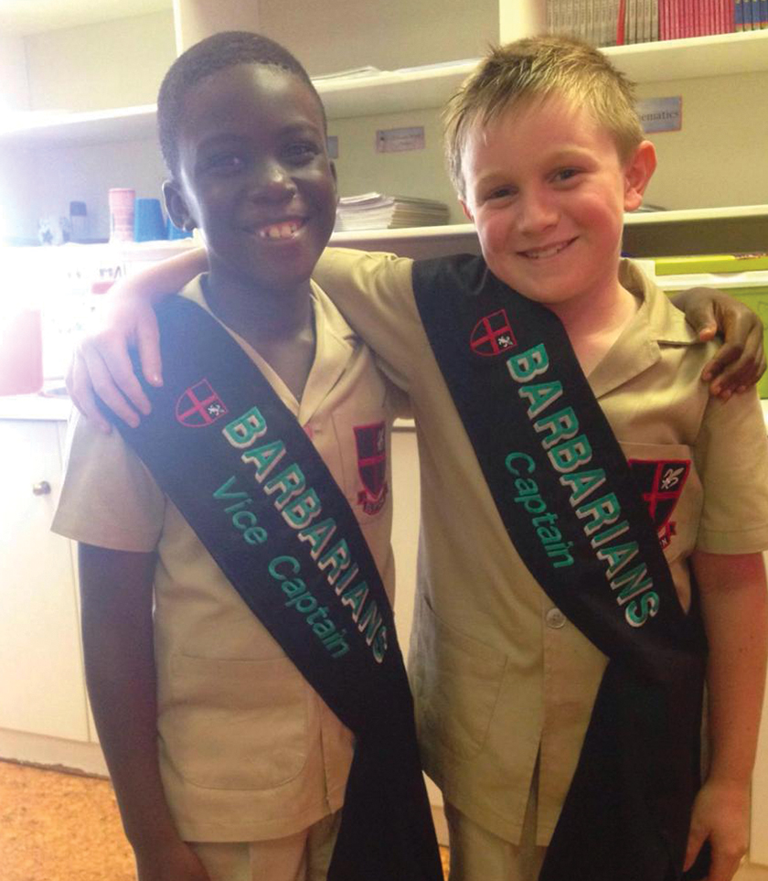 Grade 3: Elected vice-captain, with Jason Adams as captain.