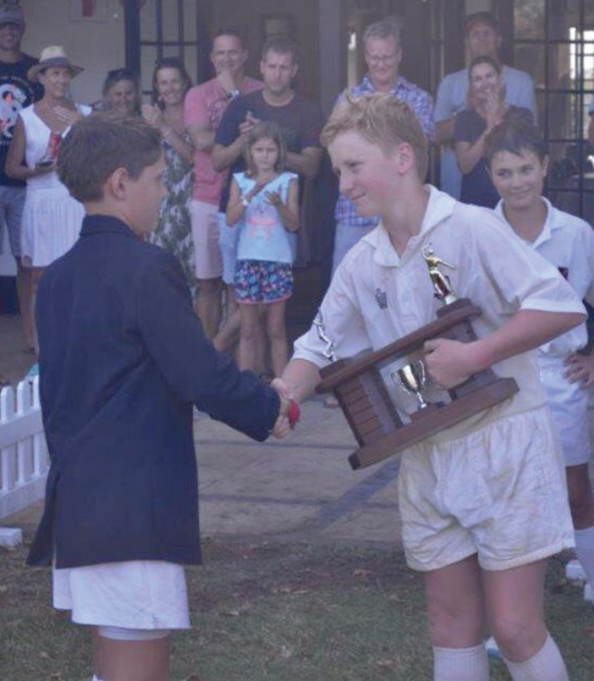 Grade 7: Playing cricket in Prep and captaining the 1st XI to win the Richards Procter Trophy against Highbury School.